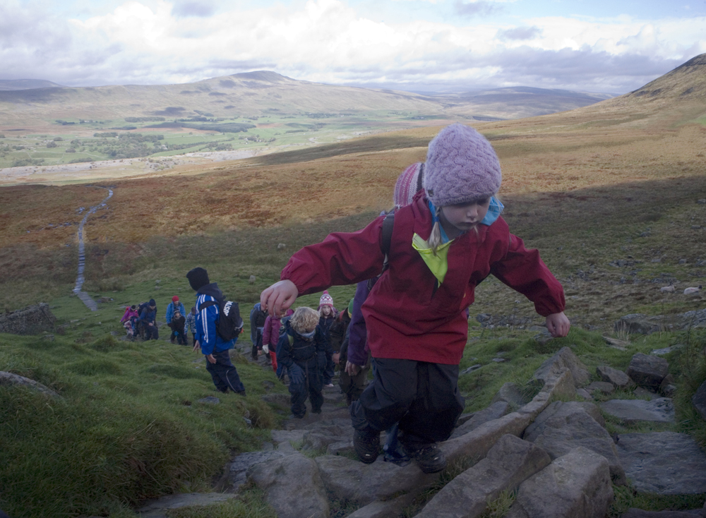 Dinner on top of Ingleton, for TES